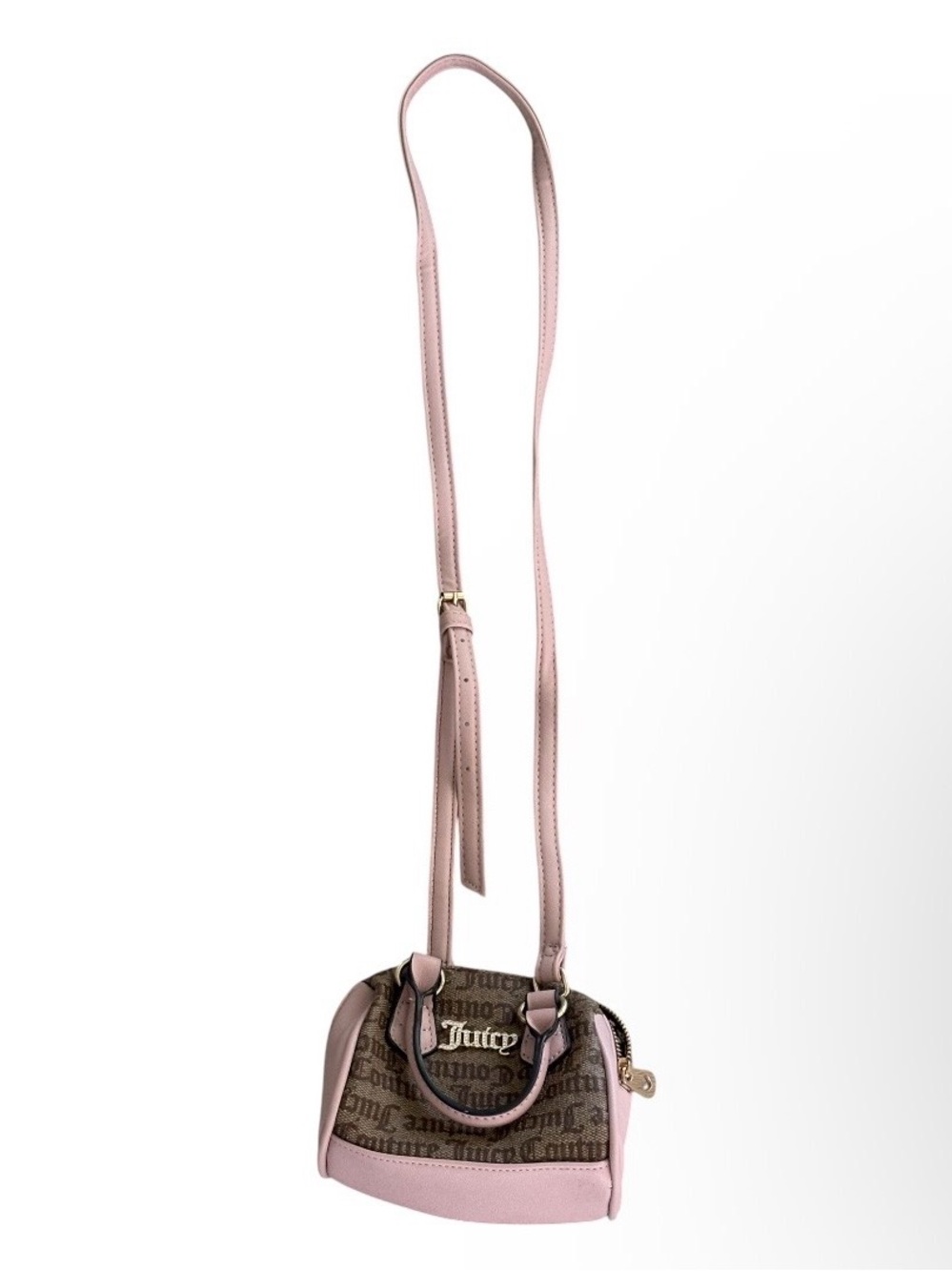 Juicy Couture Brown and Pink Mini Crossbody Satchel